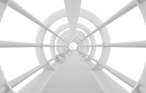 灰白色科技背景圆形几何通道设计图片