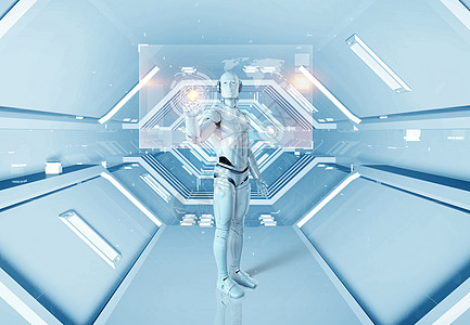 机器人虚拟现实海报高清图片