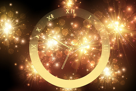 新年时钟背景图片