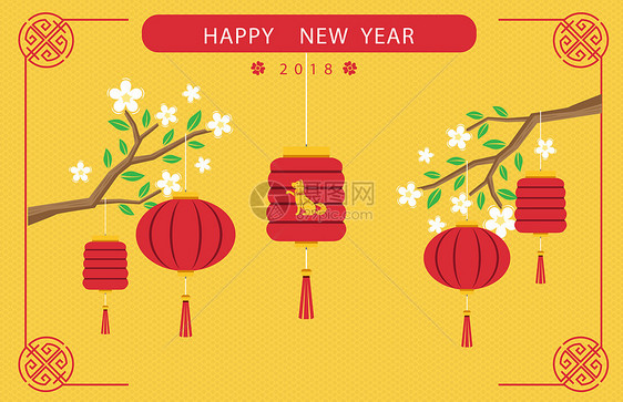 2018年春节喜庆灯笼图片