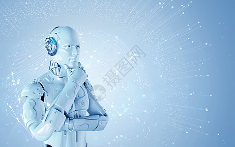 科技机器人思考的机器人设计图片