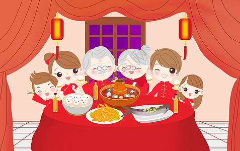 春节团圆背景图片