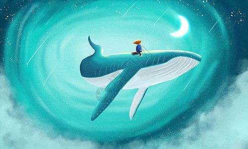 梦幻鲸鱼背景图片