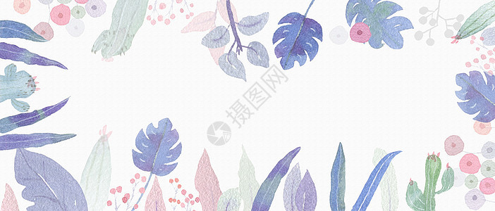 水彩背景边框素材插画图片下载 正版图片 摄图网