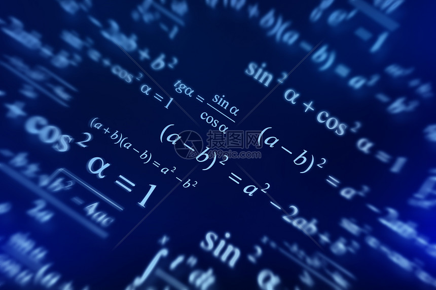 数学几何背景与公式图片素材 正版创意图片 摄图网