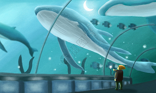 梦幻海洋馆背景图片