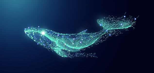 飞行的鲸鱼海洋科技鲸鱼背景设计图片