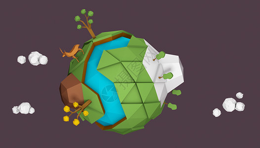 新西兰山羊卡通地球环保背景设计图片