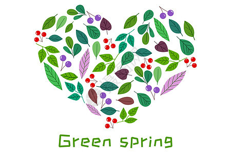 春天绿色元素背景图片