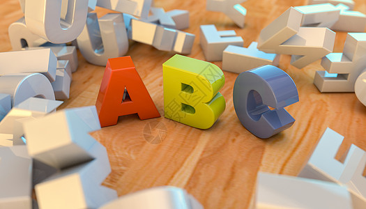 3D教育英文字母图片