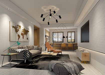 渲染3d客厅装饰设计设计图片