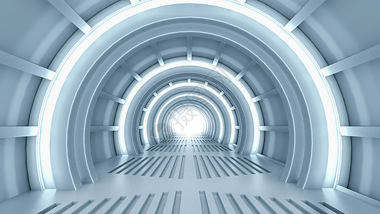 光照特效未来科幻隧道设计图片