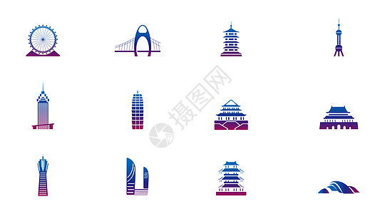 北京地标建筑天坛创意配图插画图片下载-正版图片400712484-摄图网