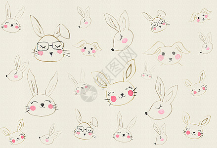 动物兔子背景图背景图片