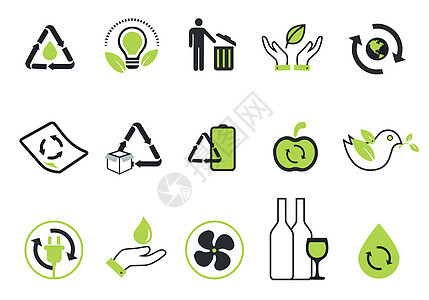 绿色环保节能图标图片