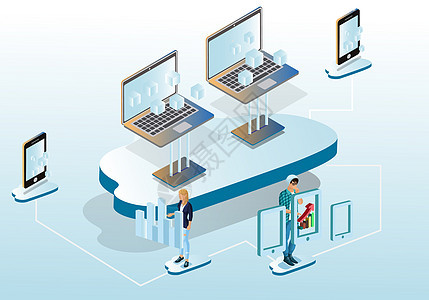 云端设备连接合作网络空间高清图片素材