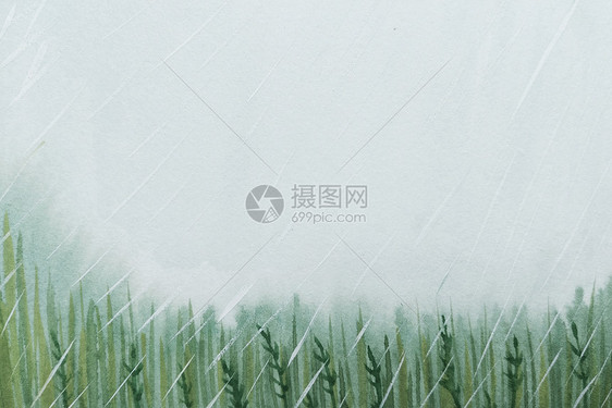 谷雨治愈背景图片