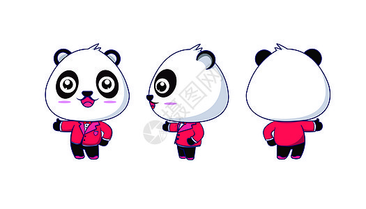 熊猫可爱卡通形象设计图片