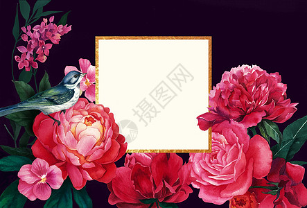 花卉贺卡背景图片