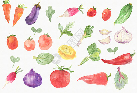 手绘蔬菜素材图片