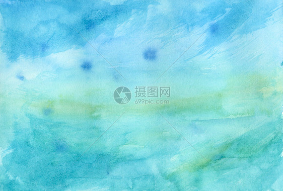 蓝色水彩背景图片