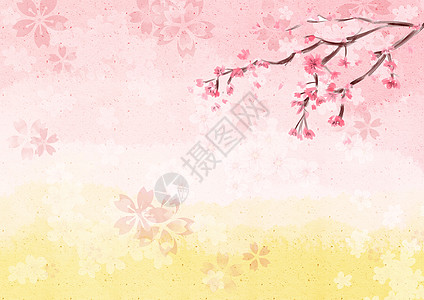 樱花小猫背景图片