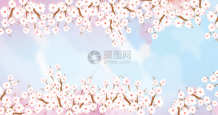 樱花主题背景图片素材 正版创意图片 摄图网