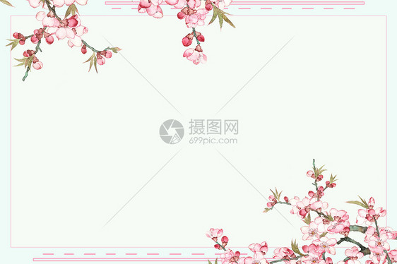 小清新樱花背景图片