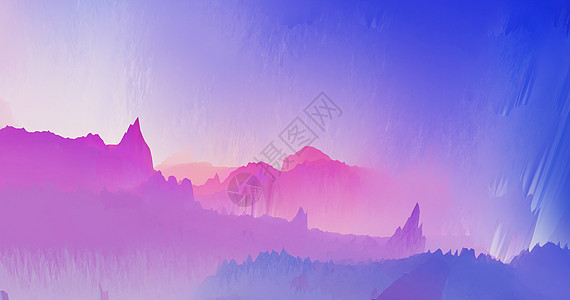 三维彩色山丘背景图片
