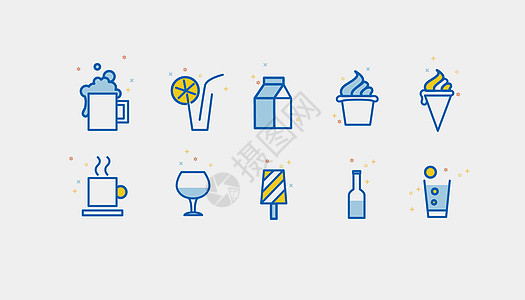 果汁饮料饮料冷饮图标icon插画