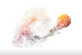篮球剪影粒子图片