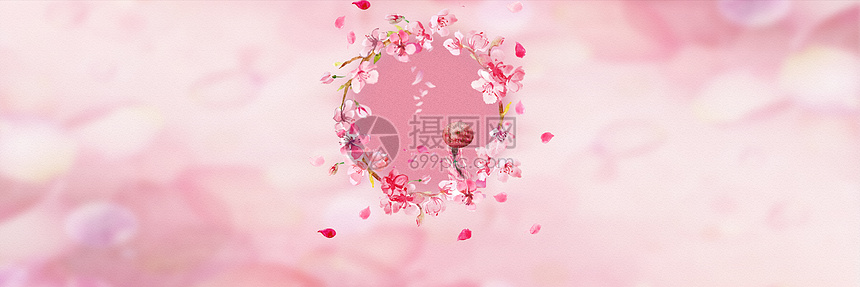 粉嫩樱花背景图片