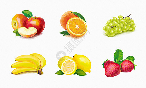 水果插画素材背景图片