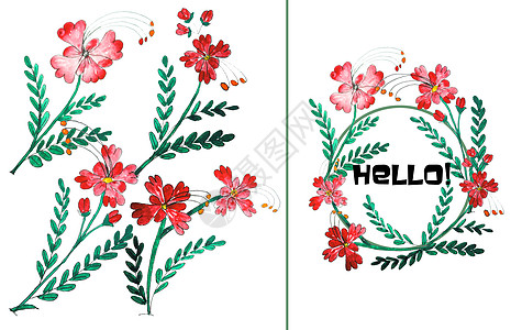 手绘水彩鸭子图片