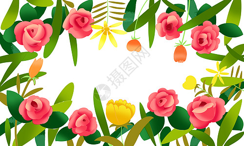 春天花卉植物背景素材图片