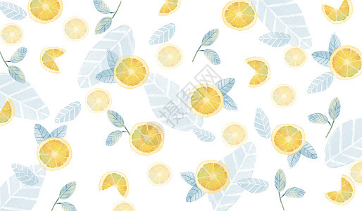 水彩柠檬背景素材图片