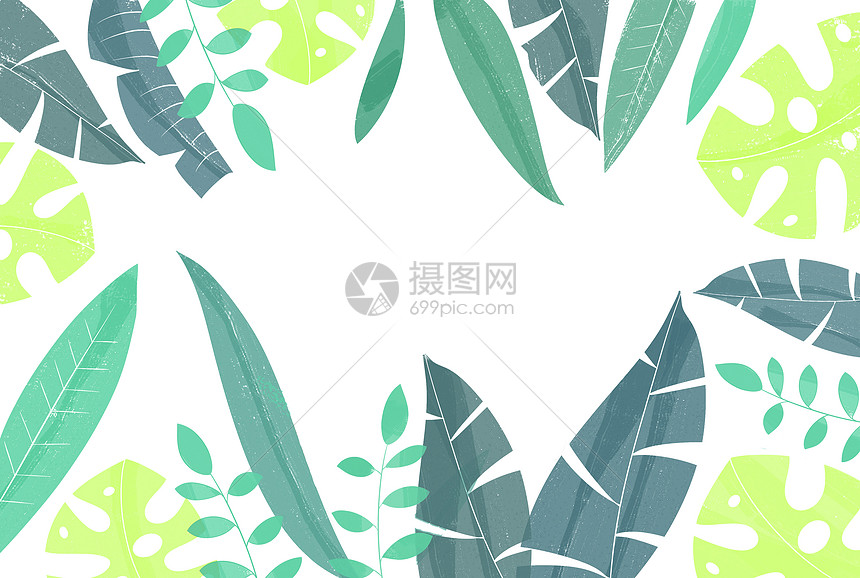植物叶子背景素材插画图片下载 正版图片 摄图网 植物叶子背景素材插画图片下载 正版图片 摄图网