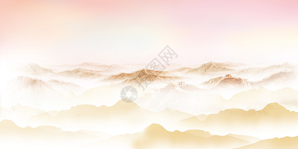 山河背景中国山川风景设计图片