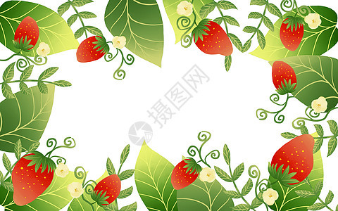 草莓素材背景图片