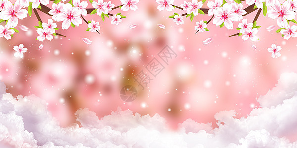 浪漫樱花背景背景图片
