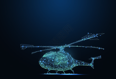 创意线条直升机背景图片