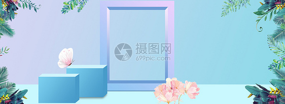 春季美容banner背景图片