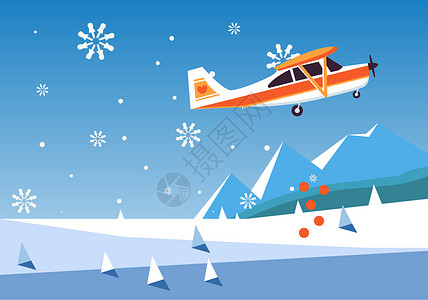 飞机旅行雪山图片