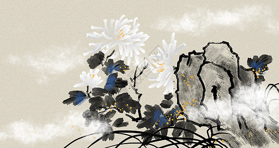 中国风水墨花卉图片