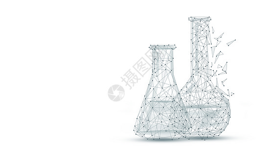 医药实验器皿科技背景图片