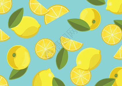 夏日柠檬背景图片