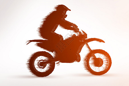 摩托车运动剪影高清图片