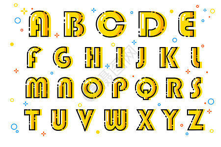 26个英文字母26个字母MBE图标插画
