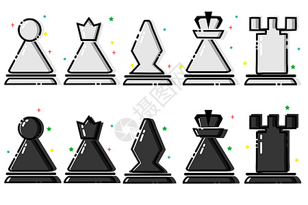 卡通表情MBE国际象棋表情插画