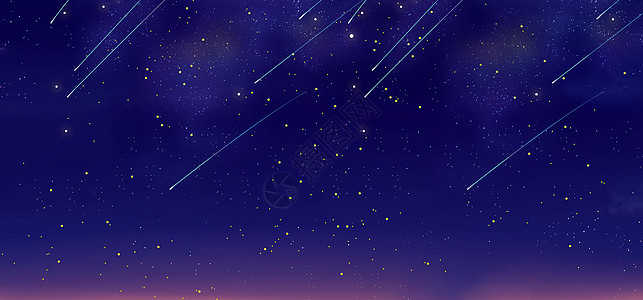 夜空中的流星背景图片
